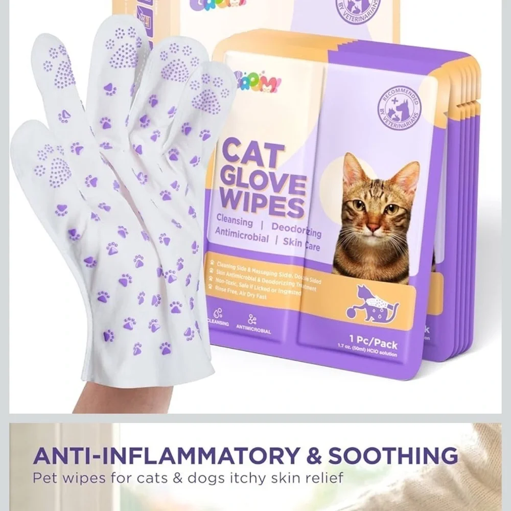 NWT HICC GROOM! Cat Glove Wipes